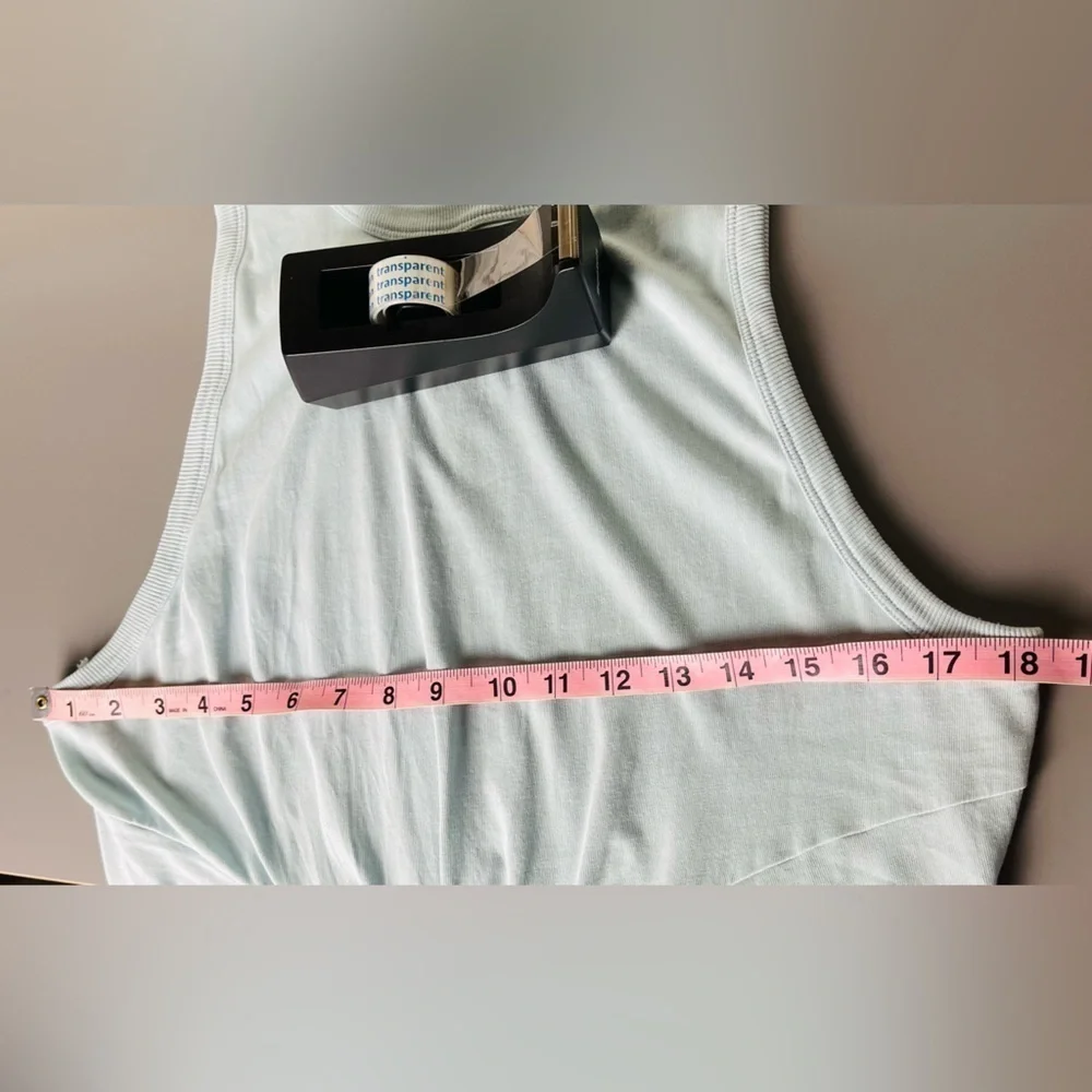 L*Space Seaview Sleeveless Mini Dress Front Twist Soft Jersey Sky Blue Size XL - Picture 11 of 15